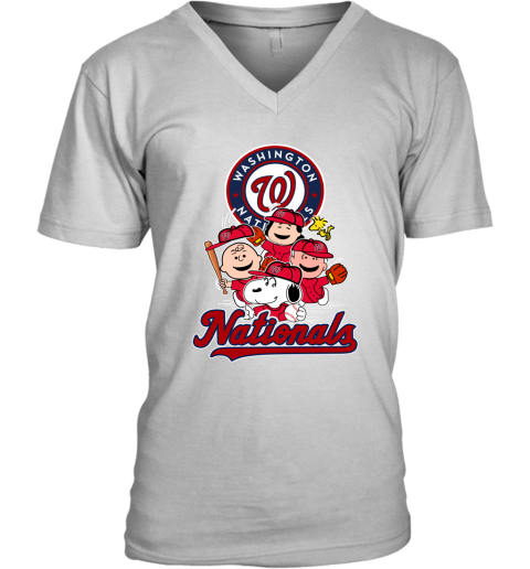 MLB Washington Nationals Snoopy Charlie Brown Woodstock The Peanuts Movie Baseball  T Shirt - Rookbrand