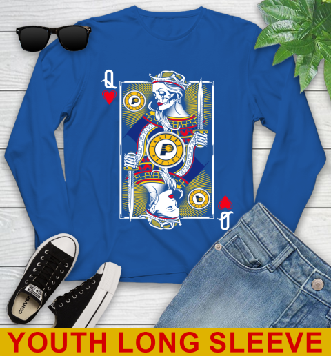 NBA Basketball Indiana Pacers The Queen Of Hearts Card Shirt Youth Long Sleeve 10
