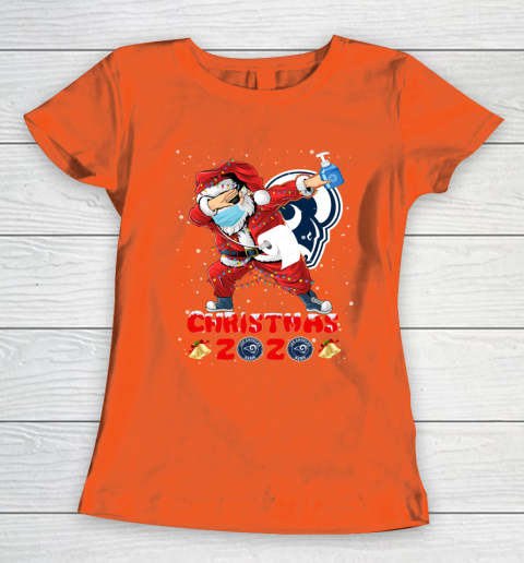 Los Angeles Rams Funny Santa Claus Dabbing Christmas 2020 NFL Women's T-Shirt 3