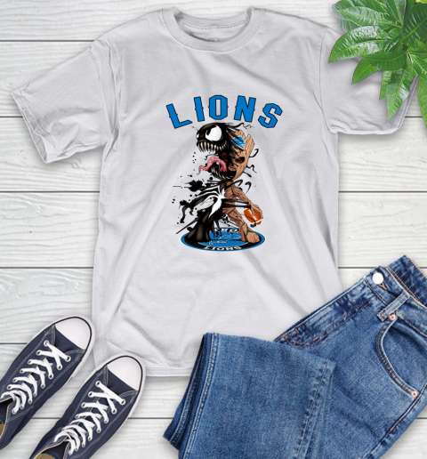 NFL Detroit Lions Football Venom Groot Guardians Of The Galaxy T-Shirt 12