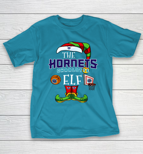 Charlotte Hornets Christmas ELF Funny NBA T-Shirt 7