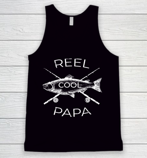 Father's Day Funny Gift Ideas Apparel  Reel Cool Papa Dad Father T Shirt Tank Top