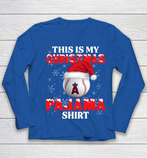 Los Angeles Angels This Is My Christmas Pajama Shirt MLB Youth Long Sleeve 7