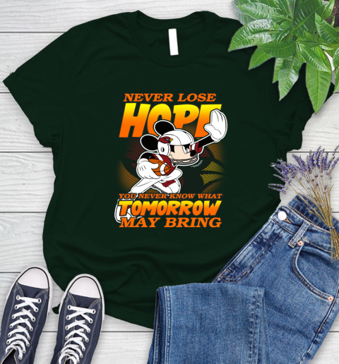 Atlanta Falcons NFL Football Mickey Disney Never Lose Hope (2) Women's T-Shirt 6