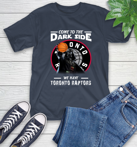 NBA Come To The Dark Side We Have Toronto Raptors Star Wars Darth Vader Basketball T-Shirt 3