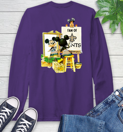 NFL Football New Orleans Saints Mickey Drawing Shirt 58