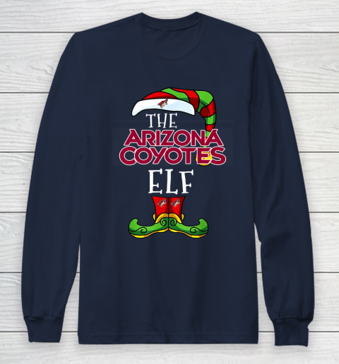 Arizona Coyotes Christmas ELF Funny NHL Long Sleeve T-Shirt 2