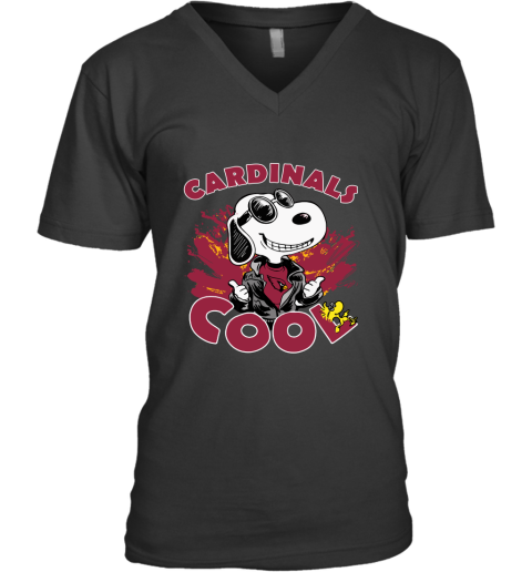 Arizona Cardinals Snoopy Joe Cool We're Awesome V-Neck T-Shirt