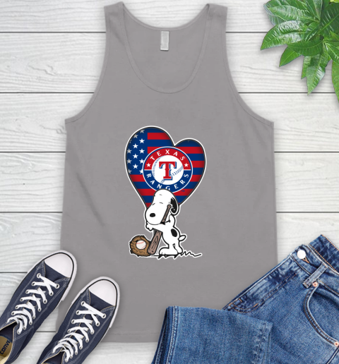 Texas Rangers MLB Baseball The Peanuts Movie Adorable Snoopy Tank Top 4