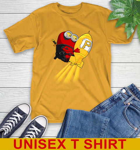 MLB Baseball Pittsburgh Pirates Deadpool Minion Marvel Shirt T-Shirt 2