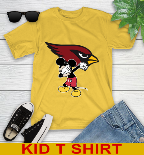 Arizona Cardinals NFL Football Dabbing Mickey Disney Sports Youth T-Shirt 8