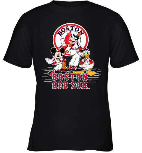 MLB Boston Red Sox Mickey Mouse Donald Duck Goofy Baseball T Shirt T-Shirt