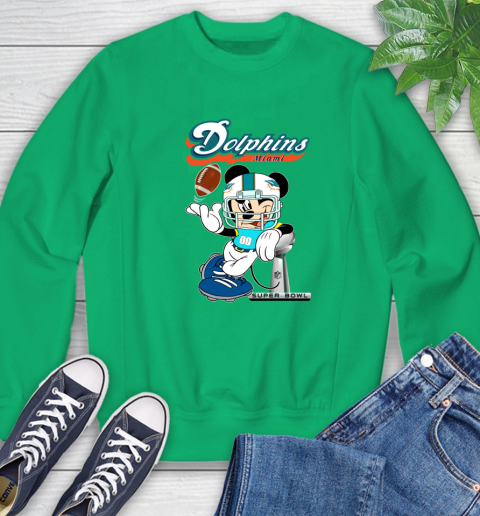 NFL Miami Dolphins Mickey Mouse Disney Super Bowl Football T Shirt Sweatshirt 6