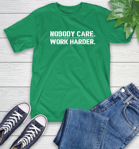 Lamar Jackson Nobody Cares Work Harder T-Shirt 7