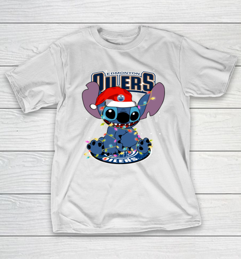 Edmonton Oilers NHL Hockey noel stitch Christmas T-Shirt