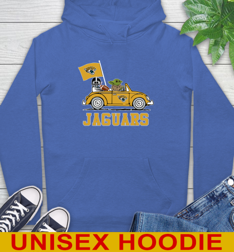 NFL Football Jacksonville Jaguars Darth Vader Baby Yoda Driving Star Wars Shirt Hoodie 9