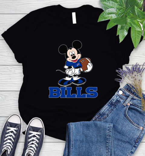 NFL Football Buffalo Bills Cheerful Mickey Mouse Shirt Women's T-Shirt