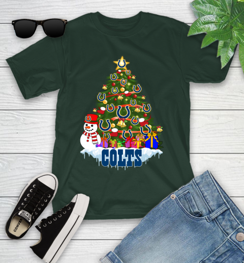 Indianapolis Colts Merry Christmas NFL Football Sports Youth T-Shirt 5