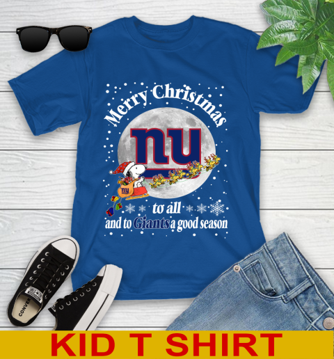 New York Giants Merry Christmas To All And To Giants A Good Season NFL Football Sports Youth T-Shirt 10