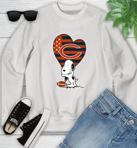 Chicago Bears NFL Football The Peanuts Movie Adorable Snoopy Youth Sweatshirt