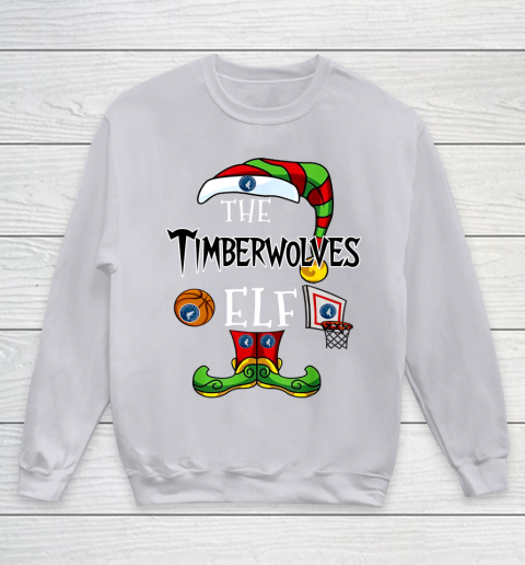 Minnesota Timberwolves Christmas ELF Funny NBA Youth Sweatshirt 3