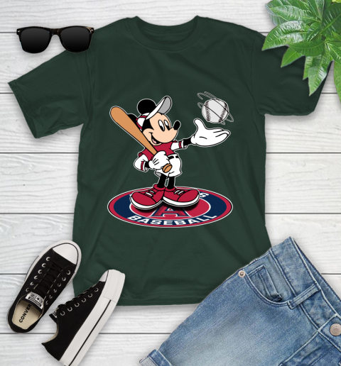 MLB Baseball Los Angeles Angels Cheerful Mickey Disney Shirt Youth T-Shirt 5