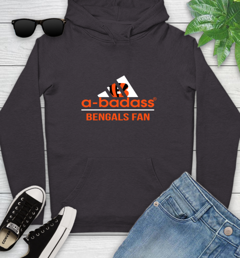 NFL A Badass Cincinnati Bengals Fan Adidas Football Sports 1 Youth Hoodie 8