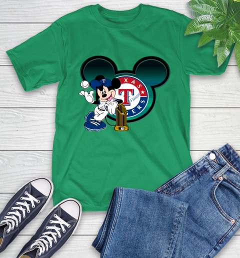 MLB Texas Rangers The Commissioner's Trophy Mickey Mouse Disney T-Shirt 7