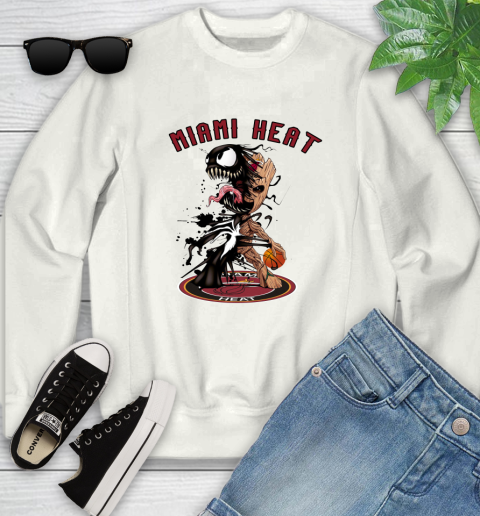 NBA Miami Heat Basketball Venom Groot Guardians Of The Galaxy Youth Sweatshirt