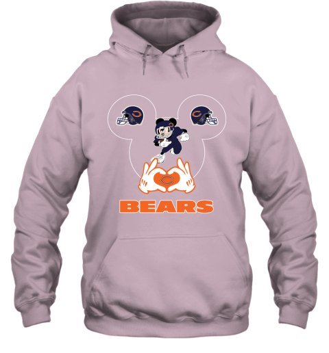 vpxj i love the bears mickey mouse chicago bears hoodie 23 front light pink