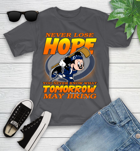 Tampa Bay Lightning NHL Hockey ootball Mickey Disney Never Lose Hope Youth T-Shirt 6