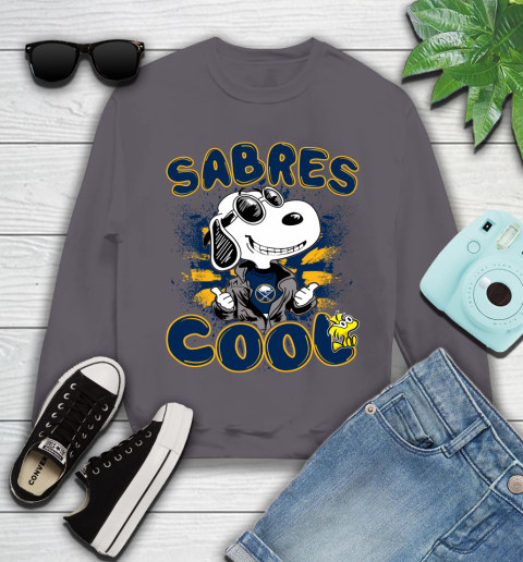 NHL Hockey Buffalo Sabres Cool Snoopy Shirt Youth Sweatshirt 4