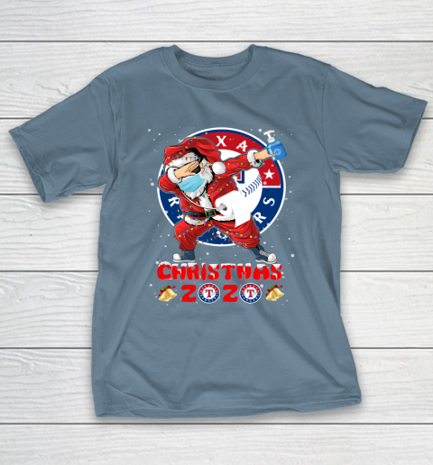 Texas Rangers Funny Santa Claus Dabbing Christmas 2020 MLB T-Shirt 6