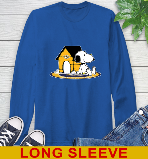 NHL Hockey Nashville Predators Snoopy The Peanuts Movie Shirt Long Sleeve T-Shirt 9