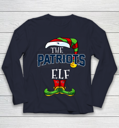 New England Patriots Christmas ELF Funny NFL Youth Long Sleeve 2