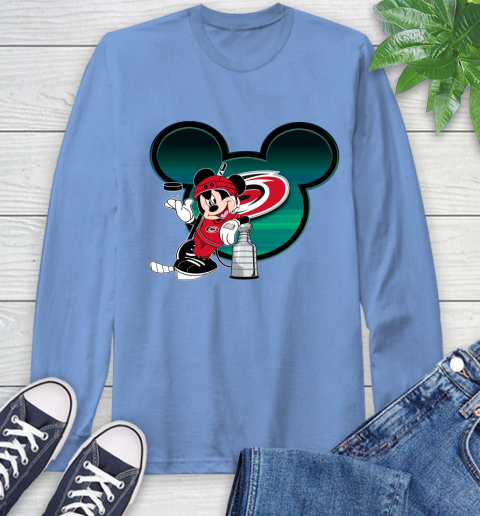 NHL Carolina Hurricanes Stanley Cup Mickey Mouse Disney Hockey T Shirt Long Sleeve T-Shirt 11