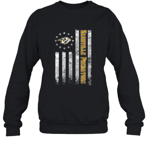 NHL American Flag Hockey Sports Nashville Predators Sweatshirt