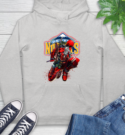 NBA Deadpool Marvel Comics Sports Basketball Denver Nuggets Hoodie