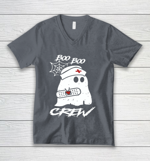Boo Boo Crew Nurse Ghost Funny Halloween Costume Gift Long Sleeve T Shirt.D2SMT7UJCV V-Neck T-Shirt 4
