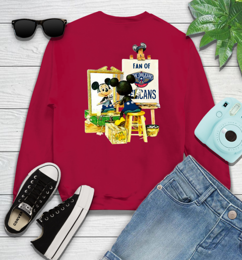NBA Basketball New Orleans Pelicans Mickey Drawing Shirt 32