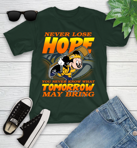 Nashville Predators NHL Hockey ootball Mickey Disney Never Lose Hope Youth T-Shirt 5