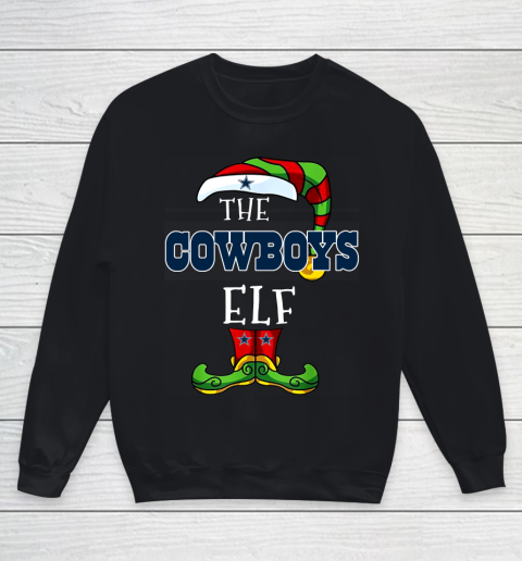 Dallas Cowboys Christmas ELF Funny NFL Youth Sweatshirt