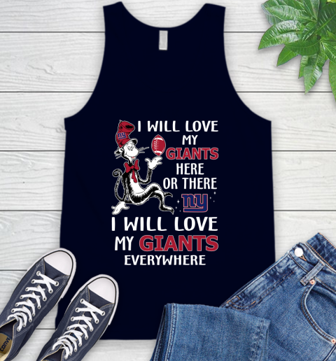 NFL Football New York Giants I Will Love My Giants Everywhere Dr Seuss Shirt Tank Top 2
