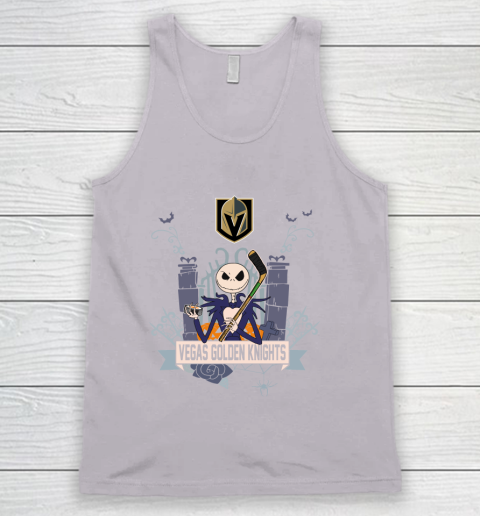 NHL Vegas Golden Knights Hockey Jack Skellington Halloween Tank Top 3