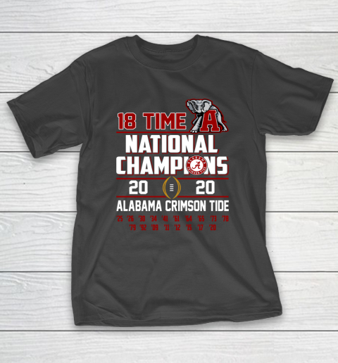 Alabama National Championship 18 Time 2020 T-Shirt