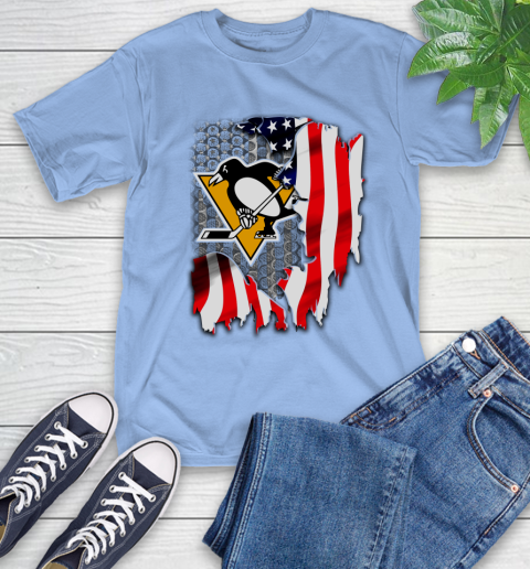 Pittsburgh Penguins NHL Hockey American Flag T-Shirt 12