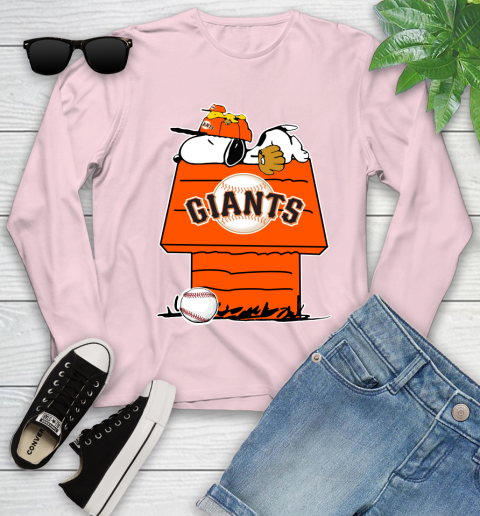 MLB San Francisco Giants Snoopy Woodstock The Peanuts Movie Baseball T Shirt_000 Youth Long Sleeve 10
