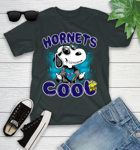 NBA Basketball Charlotte Hornets Cool Snoopy Shirt Youth T-Shirt 5