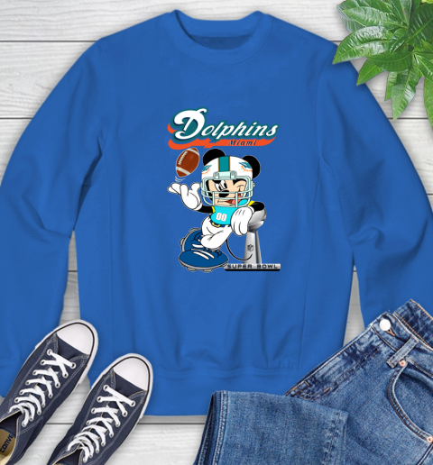 NFL Miami Dolphins Mickey Mouse Disney Super Bowl Football T Shirt Sweatshirt 8
