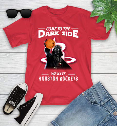 NBA Come To The Dark Side We Have Houston Rockets Star Wars Darth Vader Basketball Youth T-Shirt 13